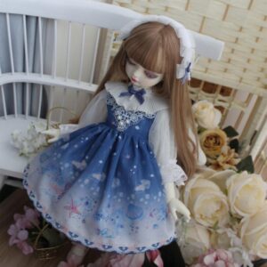 Blue ocean print dress