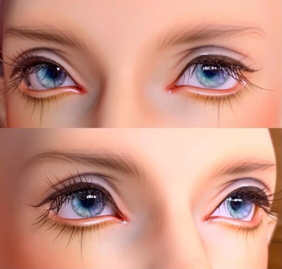 Delicate blue BJD doll eyes-2