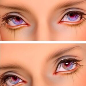 Delicate purple mix color BJD doll eyes
