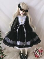 Goth Maid Nun -Kleid mit Spitze