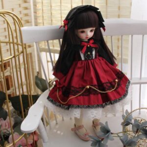 Red vintage Victorian dress