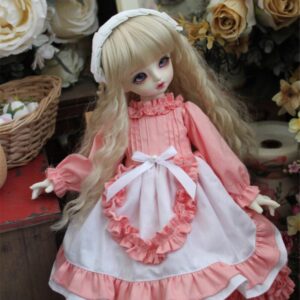 Vintage Pink BJD Sresed nga adunay Falbala