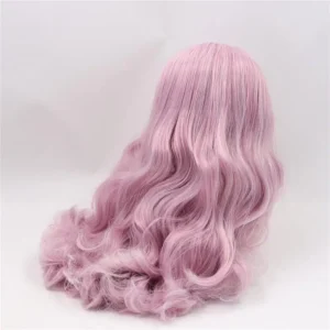 Mix color light pink RBL Blythe doll wig with scalp