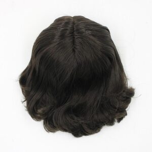 Short black RBL Blythe doll wig with scalp