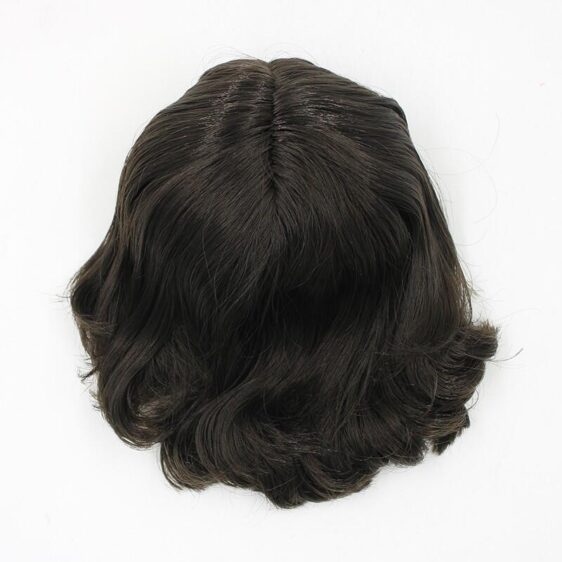 Short black RBL Blythe doll wig with scalp