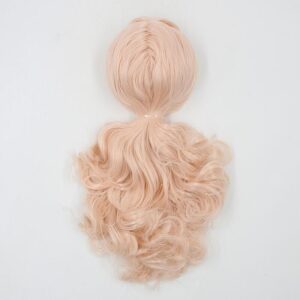 Cream pink RBL Blythe doll wig with scalp