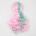 Pink+green RBL Blythe doll wig with scalp