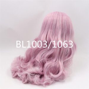 Mix color light pink RBL Blythe doll wig with scalp