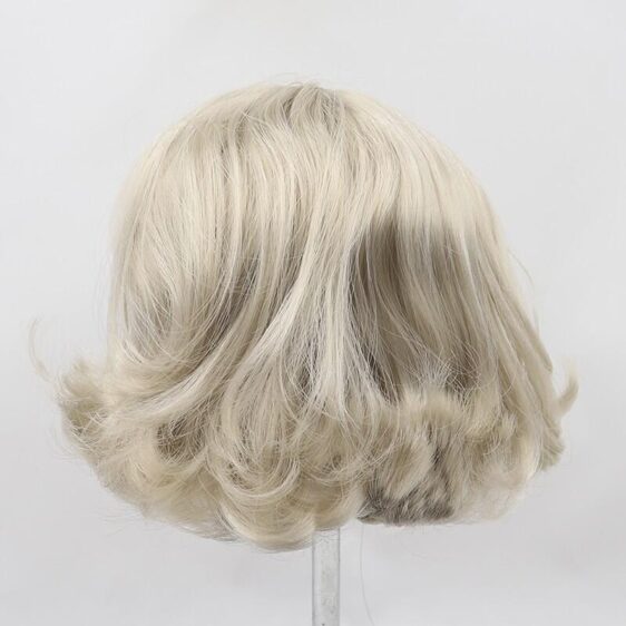 Short cream RBL Blythe doll wig with scalp