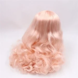 light pink RBL Blythe doll wig with scalp