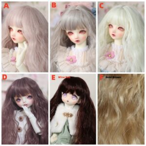 1/3 1/4 1/6 BJD Doll Wig Long BJD Wig Long Curly Doll Hair Wigs for 8-9