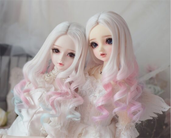 1/3 1/4 1/6 Bjd Gradient Doll Hair 9-10'' 8-9