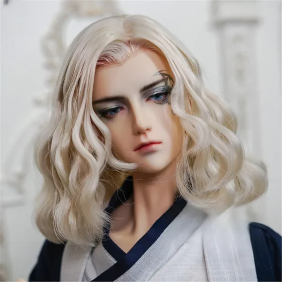 1/3 BJD Wig 1/4 MSD Wig Short Doll Wig Curly BJD Wig