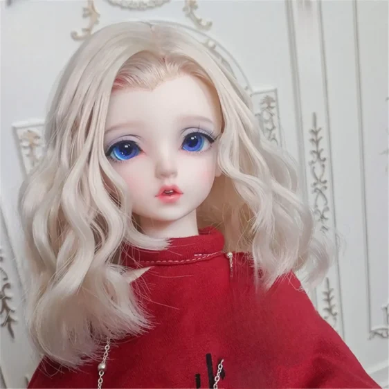1/3 BJD Wig 1/4 MSD Wig Short Doll Wig Curly BJD Wig - Image 2
