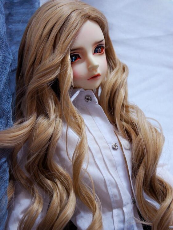 1/4 1/3 Long Curly BJD Wig for SD, MSD, DD & Smart Dolls