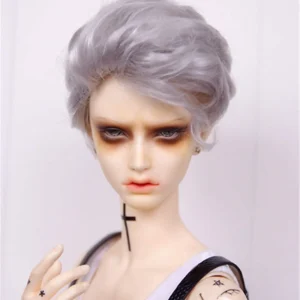 1/3 1/4 1/6 BJD Short Wig Curly Doll Hair for Boy Doll