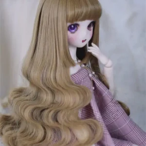 1/3 1/4 1/6 BJD Wavy Wig With Bangs for Dolls
