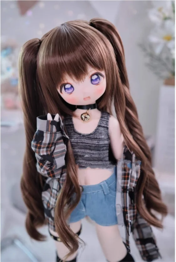 1/3 1/4 1/6 BJD Wig Long Curly Hair Wavy Wigsquot; 6-7" for Bjd/Mdd/SD/DD - Image 4