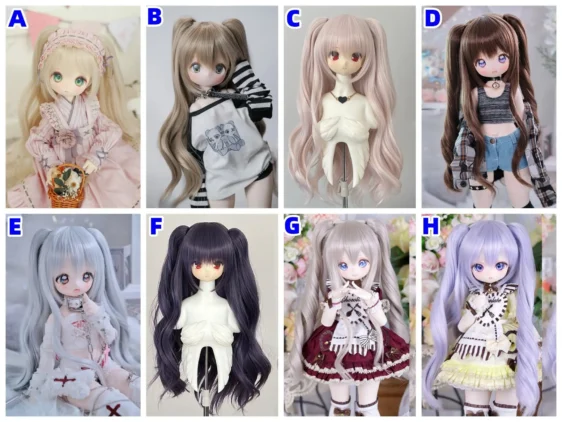 1/3 1/4 1/6 BJD Wig Long Curly Hair Wavy Wigsquot; 6-7" for Bjd/Mdd/SD/DD - Image 3