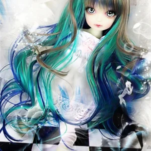 1/3 & 1/4 BJD Peacock Princess Dream Wig – Long Curly & Heat Resistant