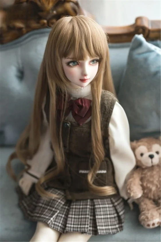 1/3 Bjd Doll Wavy Wig with Hand braided - Image 4
