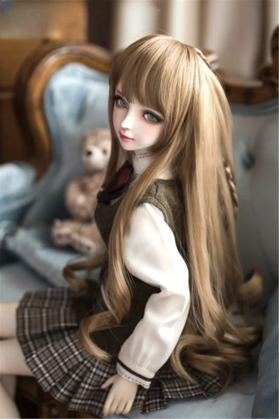 1/3 Bjd Doll Wavy Wig with Hand braided - Image 5