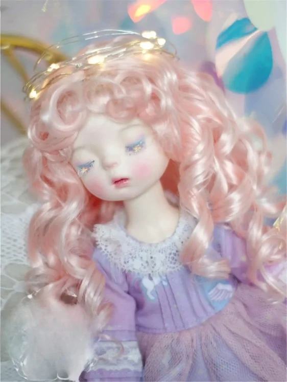 1/6 1/4 1/3 Bjd Wig DD Mdd Wig Long Doll Wig Curly Bjd Wig - Image 2