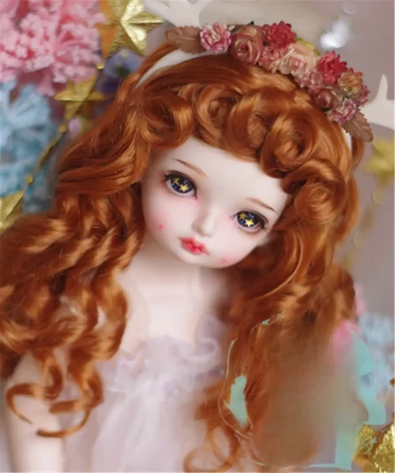 1/6 1/4 1/3 Bjd Wig DD Mdd Wig Long Doll Wig Curly Bjd Wig