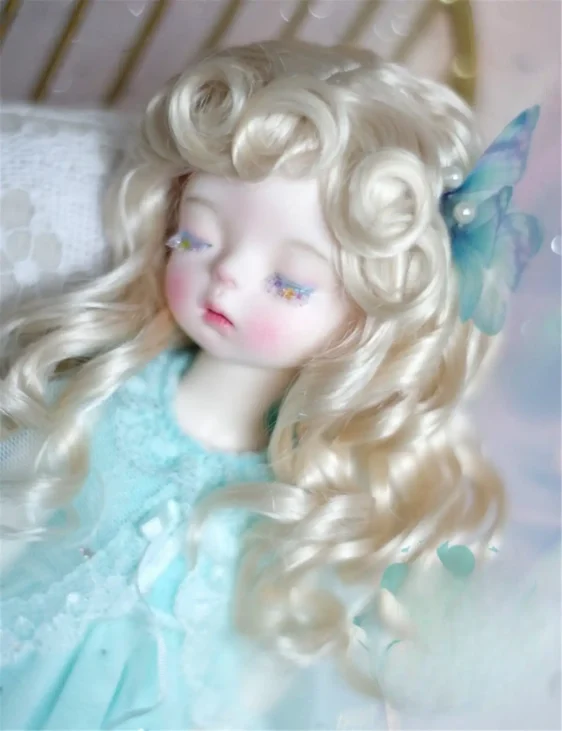 1/6 1/4 1/3 Bjd Wig DD Mdd Wig Long Doll Wig Curly Bjd Wig - Image 7
