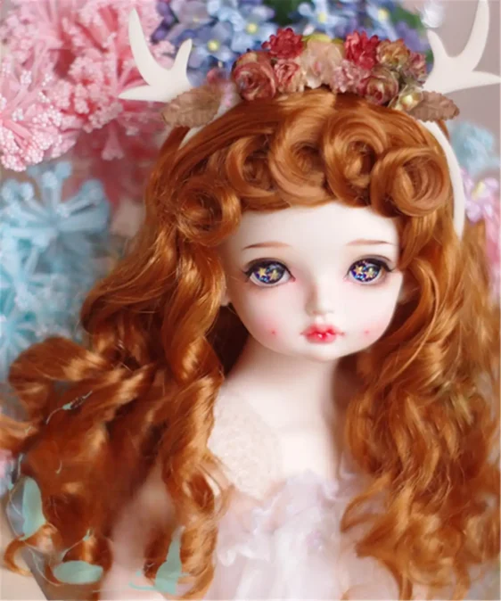 1/6 1/4 1/3 Bjd Wig DD Mdd Wig Long Doll Wig Curly Bjd Wig - Image 8