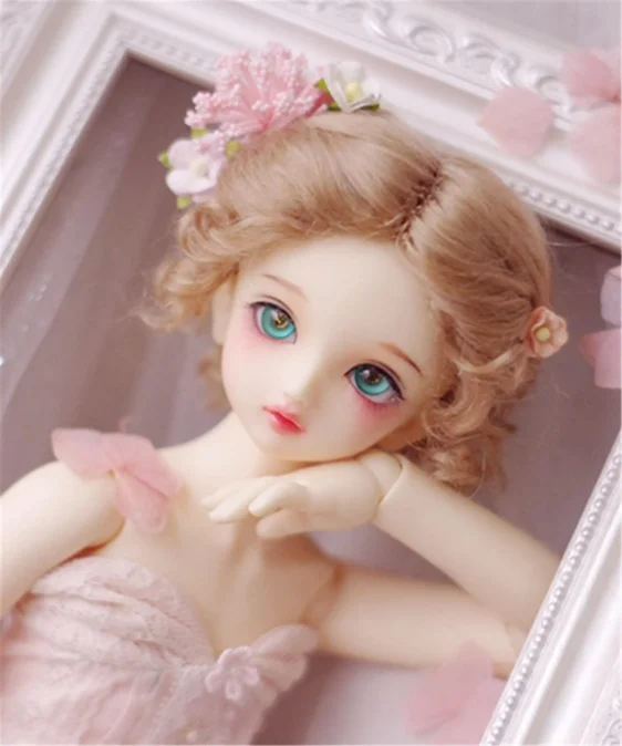 BJD Bridal Wig Curly Hair Bjd Mohair Wig for 1/3 SD 1/4 msd 1/6 yosd 1/8 lati Doll Wig - Image 4