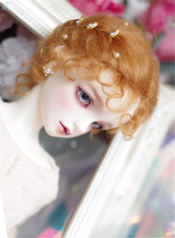BJD Bridal Wig Curly Hair Bjd Mohair Wig for 1/3 SD 1/4 msd 1/6 yosd 1/8 lati Doll Wig - Image 7
