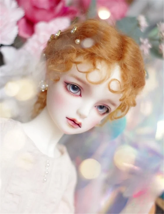 BJD Bridal Wig Curly Hair Bjd Mohair Wig for 1/3 SD 1/4 msd 1/6 yosd 1/8 lati Doll Wig - Image 8
