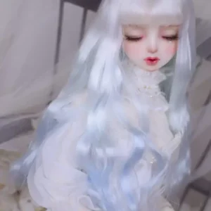BJD Curly Hair Wig - Super Soft Gradient Color Wig for Dolls