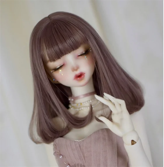 BJD Heat-Resistant Curly Hair Wig for Dolls - Elegant Short Style - Image 4