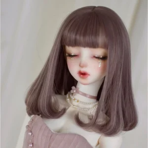 BJD Heat-Resistant Curly Hair Wig for Dolls - Elegant Short Style