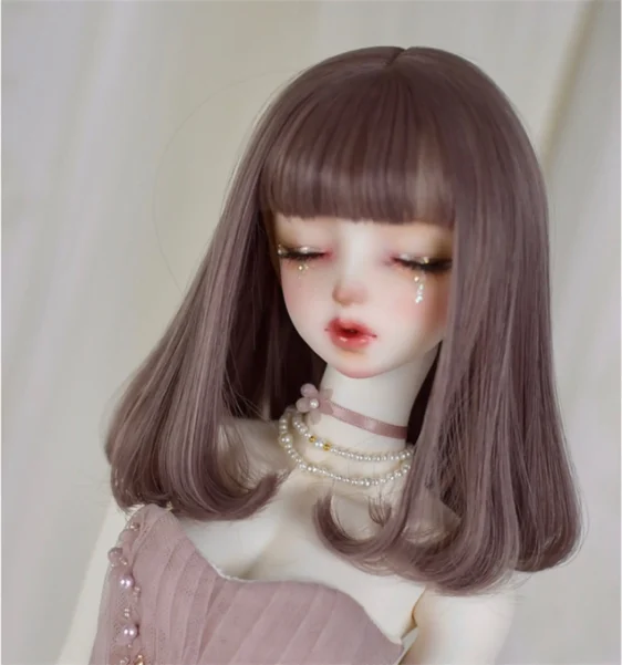 BJD Heat-Resistant Curly Hair Wig for Dolls - Elegant Short Style