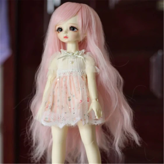 BJD Long Curly Wavy Wig for 1/3, 1/4, 1/6 Dolls - Image 2