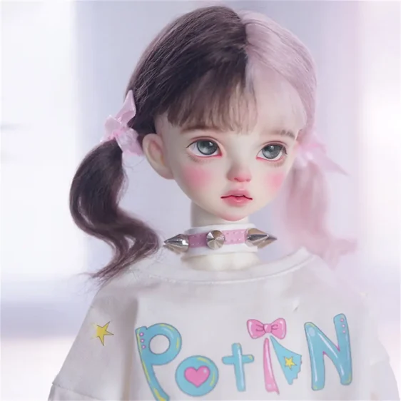 BJD Mohair Wig – Double Ponytail Wavy Braids for 1/3 1/4 1/6 Dolls - Image 7