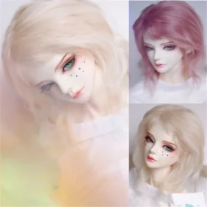 BJD Mohair Wig - Short Curly Wavy Hair for 1/6, 1/4, 1/3 Dolls