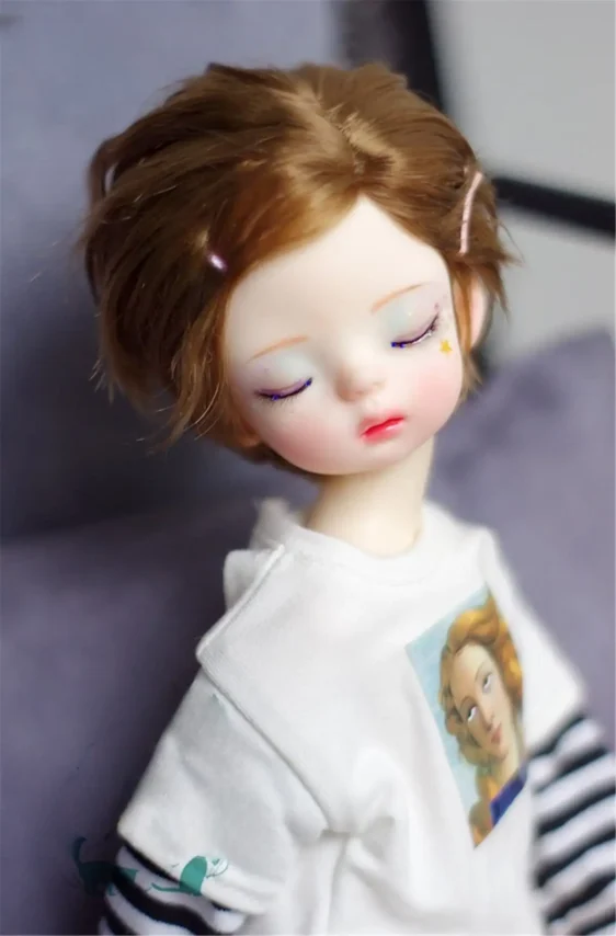 BJD Short Straight Wig for 1/3, 1/4, 1/6 Dolls - Image 3