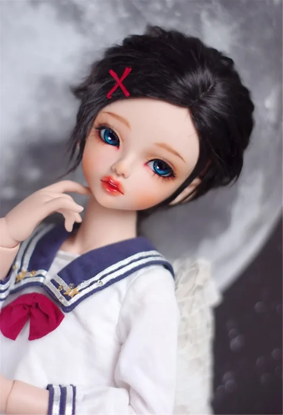 BJD Short Straight Wig for 1/3, 1/4, 1/6 Dolls - Image 6