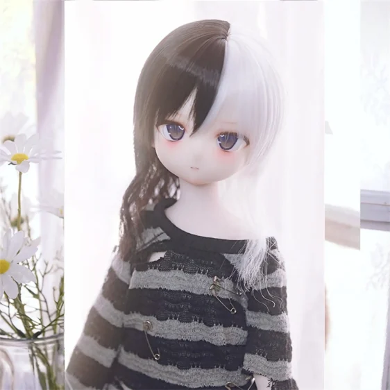 BJD Wig Straight Hair Doll Wolf Tail Wigs