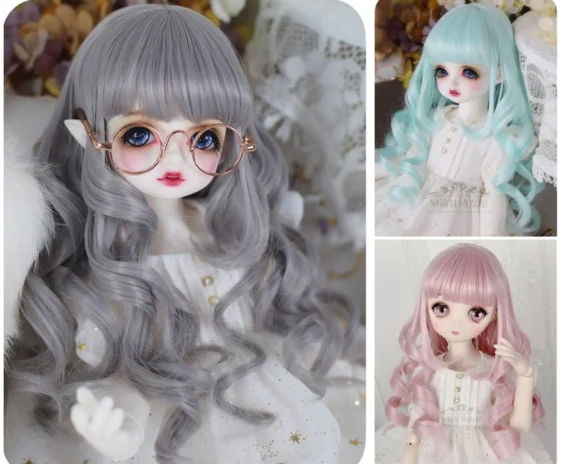 Bjd Long Wavy Wig Doll Wig 1/3 1/4 1/6 Wig for Mdd/SD/MSD/Smart Doll