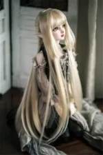 Braided princess long curly doll hair - 1/3 1/4 1/6 Bjd