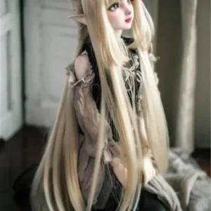 Braided princess long curly doll hair - 1/3 1/4 1/6 BJD