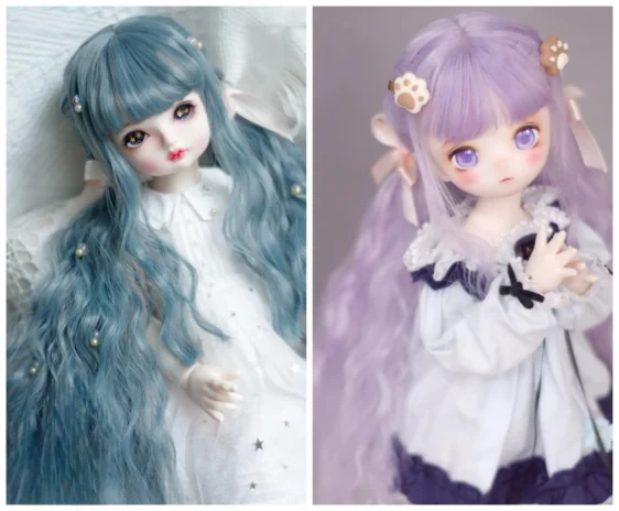 Curly Doll Wig - Long Wavy Hair for 1/6, 1/4, 1/3 BJD - Image 5