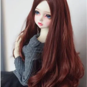 Custom Faux Mohair Long Wavy Wig – Big Waves for 1/3, 1/4, & Blythe 인형