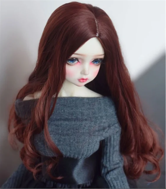 Custom Faux Mohair Long Wavy Wig – Big Waves for 1/3, 1/4, & Blythe Dolls - Image 5