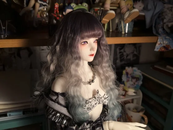 Custom Gradient BJD Long Wavy Wig for 1/3, 1/4, 1/6 Dolls - Image 4